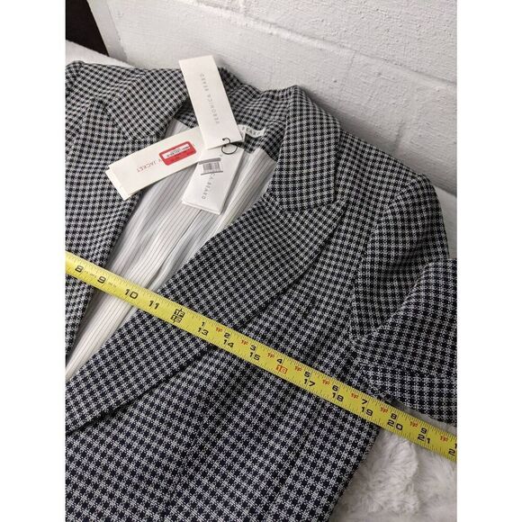 Veronica Beard Classic Long and Lean Dickey Blazer Black & White Jacket Size 10 - Picture 6 of 10